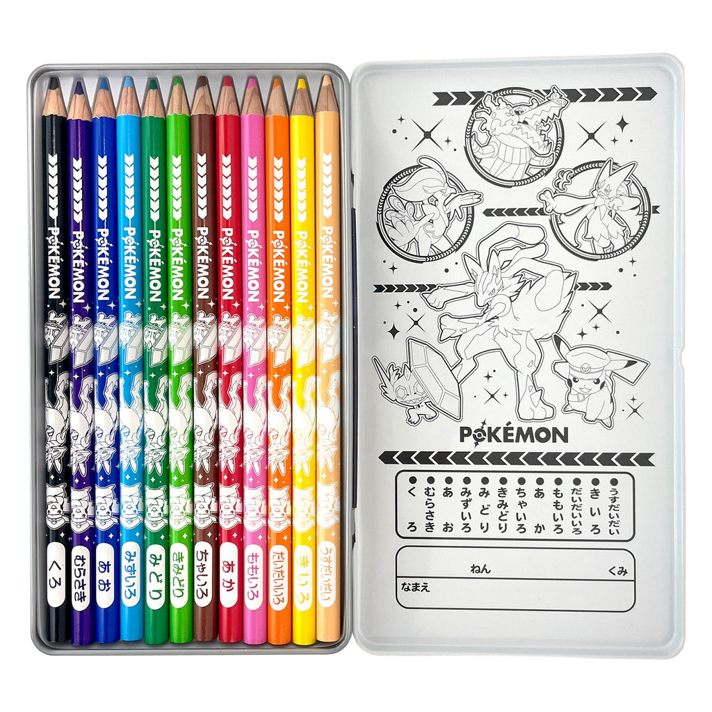 Authentic Pokemon Center Japan Colored Pencils with iconic character visuals from Japan