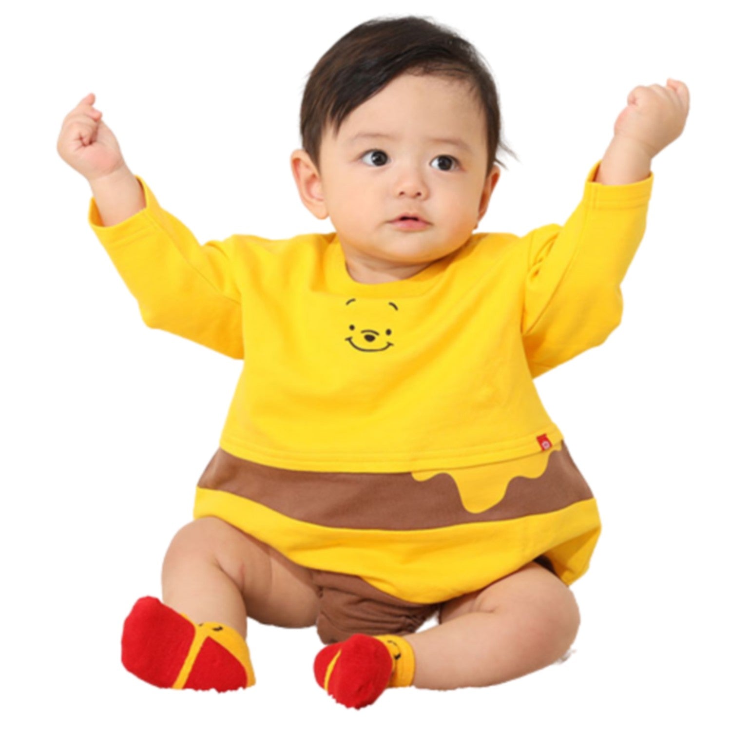[Baby Doll] Pooh Chubby Romper 8545B / Baby Size Baby Baby Gift Baby Clothes Baby Coverall Long Sleeve