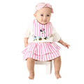 [Baby Doll] Minnie Gift Box Included Short Sleeve 3 Piece Gift Set 0141B [DY] / 70-80cm Baby Size Baby Baby Gift Present Coordination Set 100% Cotton Coverall T-shirt Volume Skirt Bib