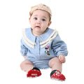 [Baby Doll] Minnie Denim Baby Setup 0298B / 70-80cm Baby Link Coordination Matching Look Baby Shower Gift Present 100% Cotton Fringe Collar