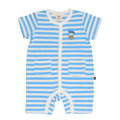 [Baby Doll] Donald Butt Character Romper 1208B / 70-80cm Baby Size Baby Baby Shower Gift Present Baby Clothes Short Sleeve Border Pattern Applique Tenjiku Material