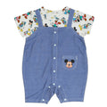 [Babydoll] Mickey All-over Overalls Style Romper 1209B / 70-80cm Baby Size Baby Baby Gift Gift Present Baby Clothes Short Sleeve Denim Overalls Style Knit Denim