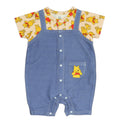 [Baby Doll] Pooh All-over Overalls Style Romper 1209B / 70-80cm Baby Size Baby Baby Gift Gift Baby Clothes Short Sleeve Denim Overalls Style Knit Denim