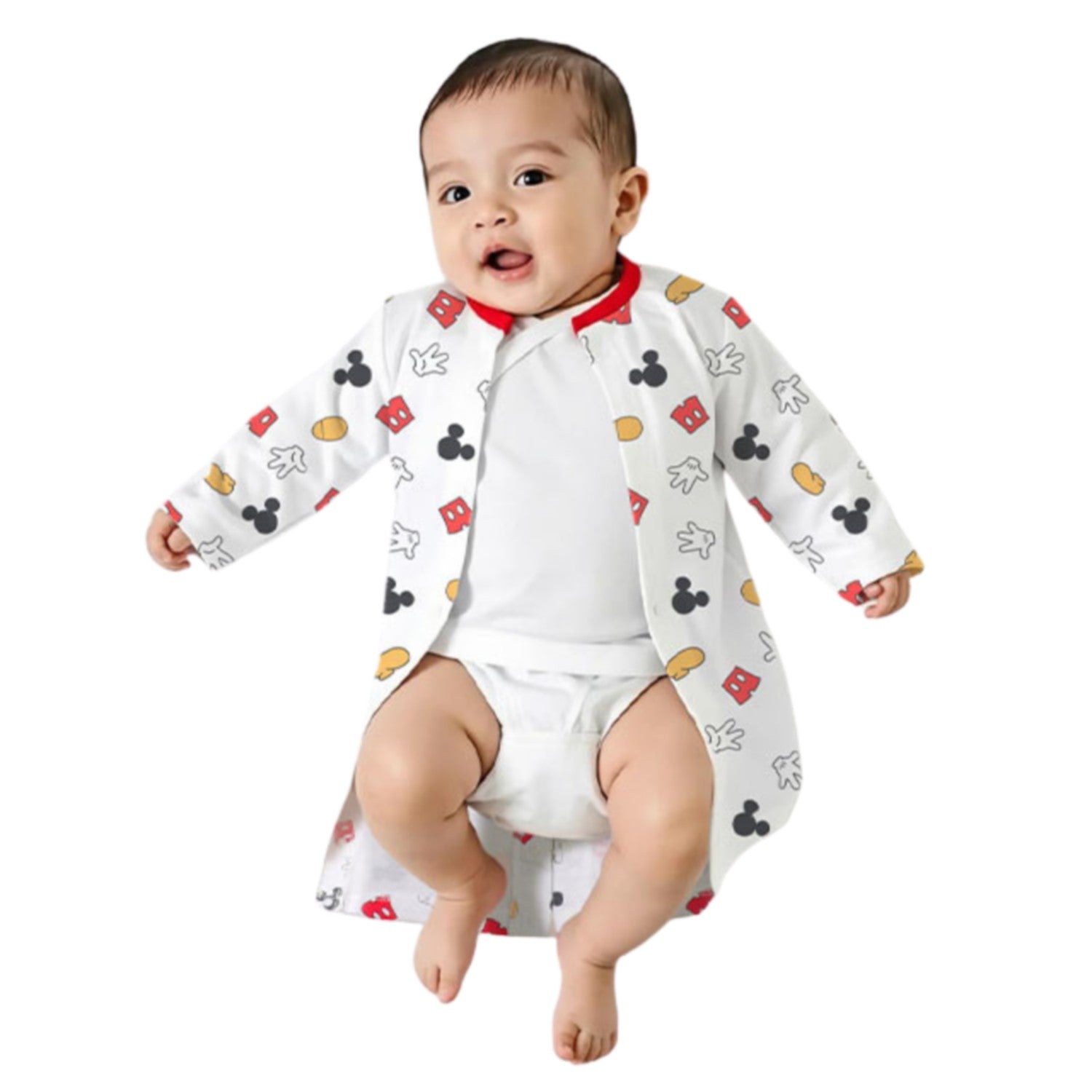 [Baby Doll] Mickey 2WAY All with Underwear 1210B / 50-70cm Baby Size Baby Baby Gift Present Baby Clothes Baby Underwear Coverall Dress All Coverall Time Saving Easy 100% Cotton