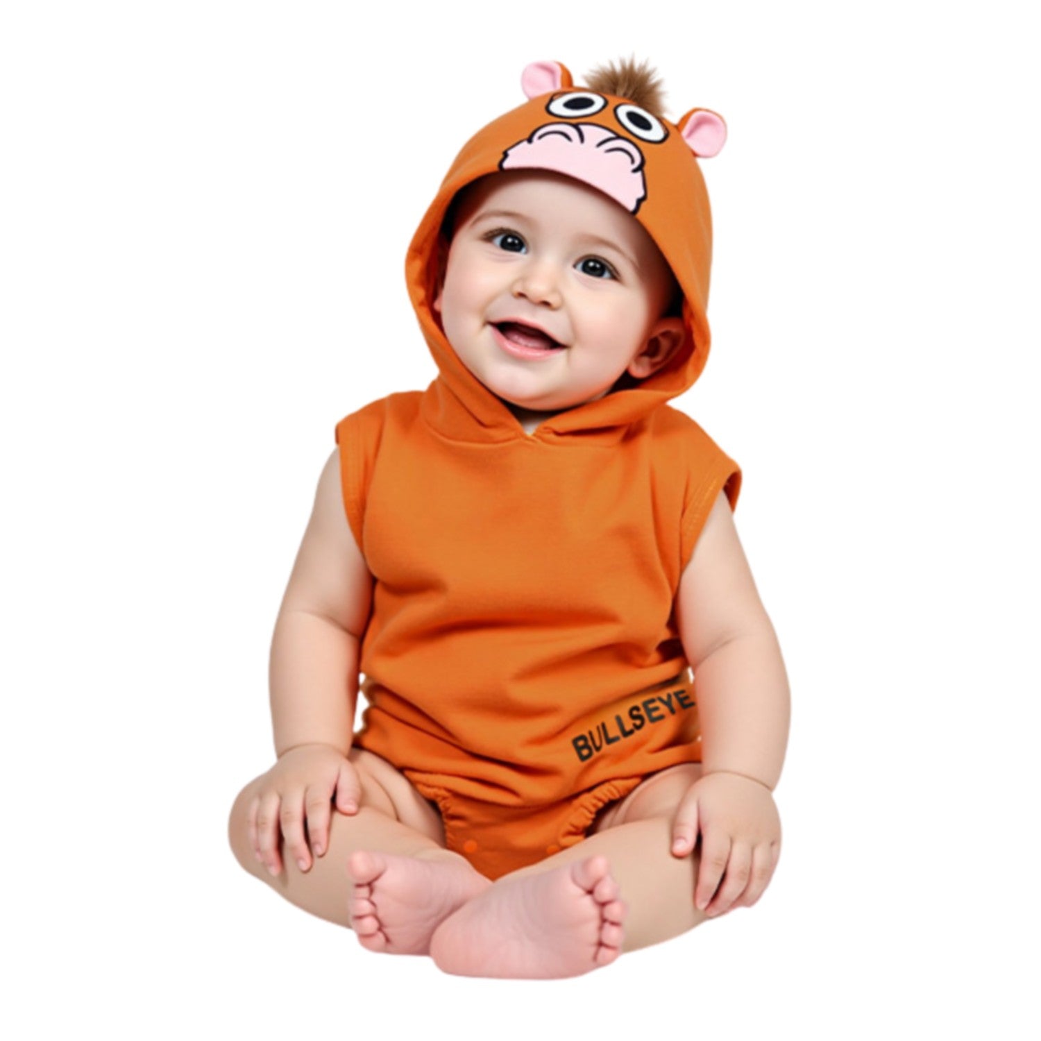 [Babydoll] Bullseye Hooded Romper 1286B / 70-80cm Baby Size Baby Baby Shower Gift Present Baby Clothes Sleeveless Sleeveless Hooded 3D Motif Fancy Dress Costume Cosplay