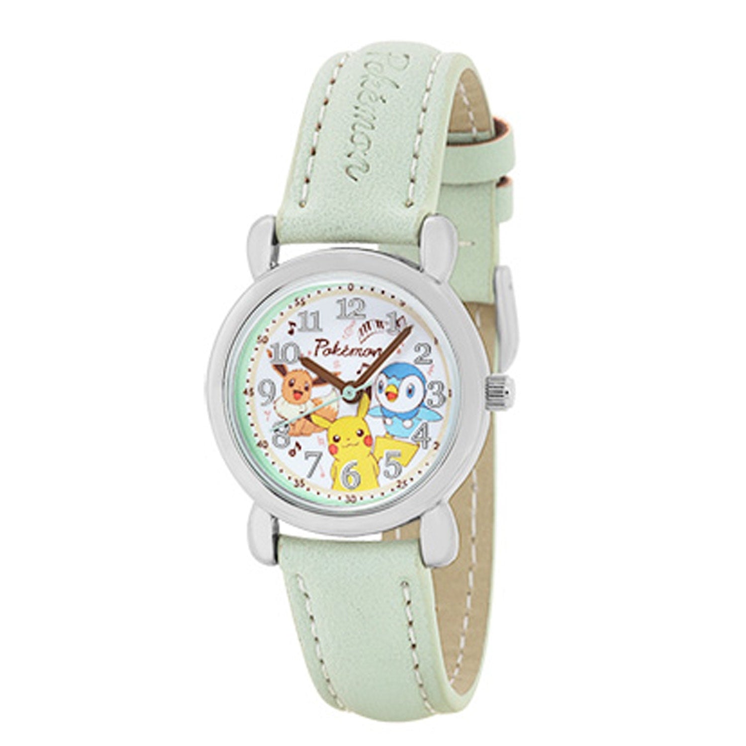 Pokemon Junior Watch Light Green from Japan, featuring a vibrant green strap