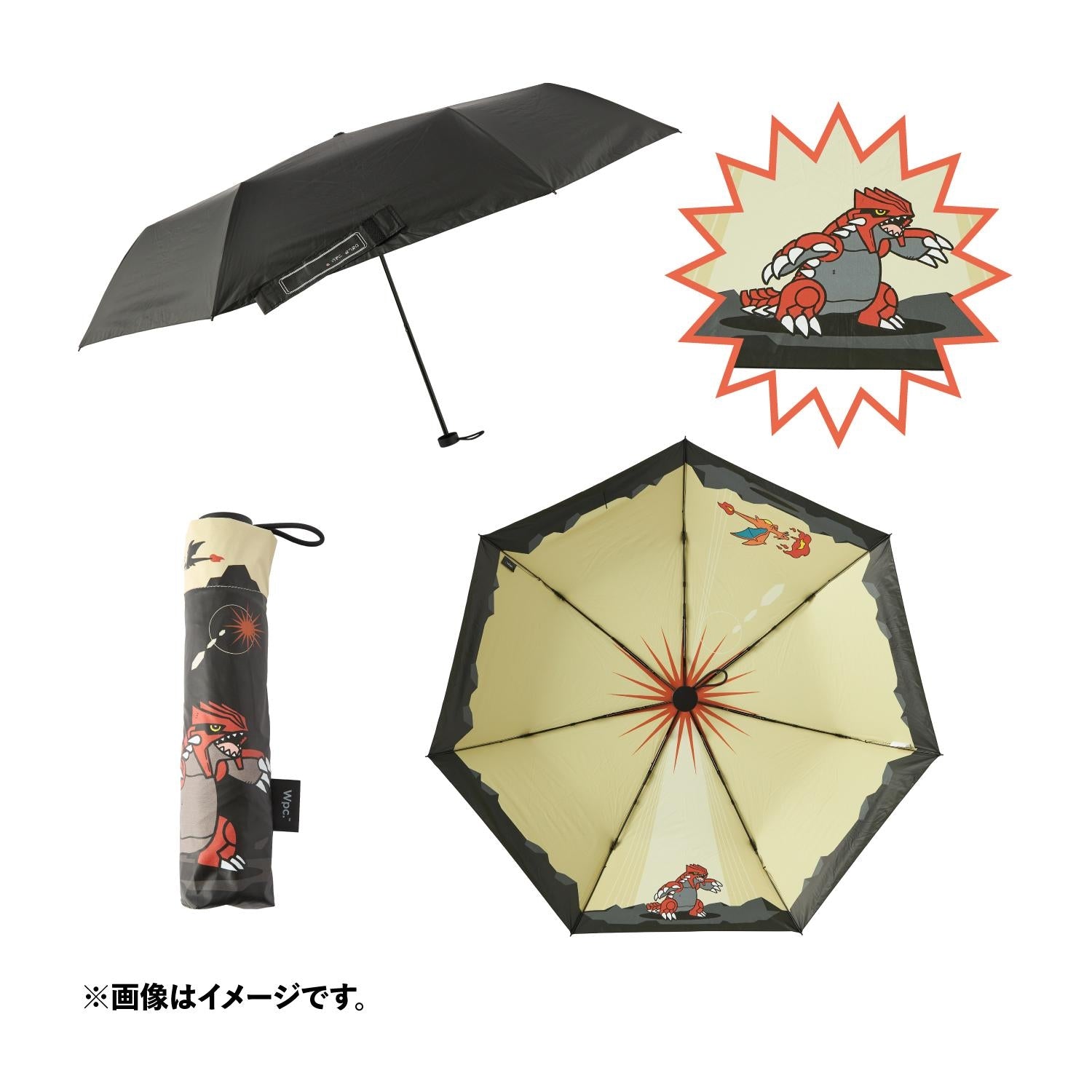 Wpc. Folding umbrella for rain or shine OTENKI TEAM Groudon and Charizard