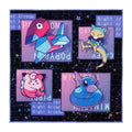 Pokemon Night Arcade Black Towel with vibrant arcade graphics from Japan