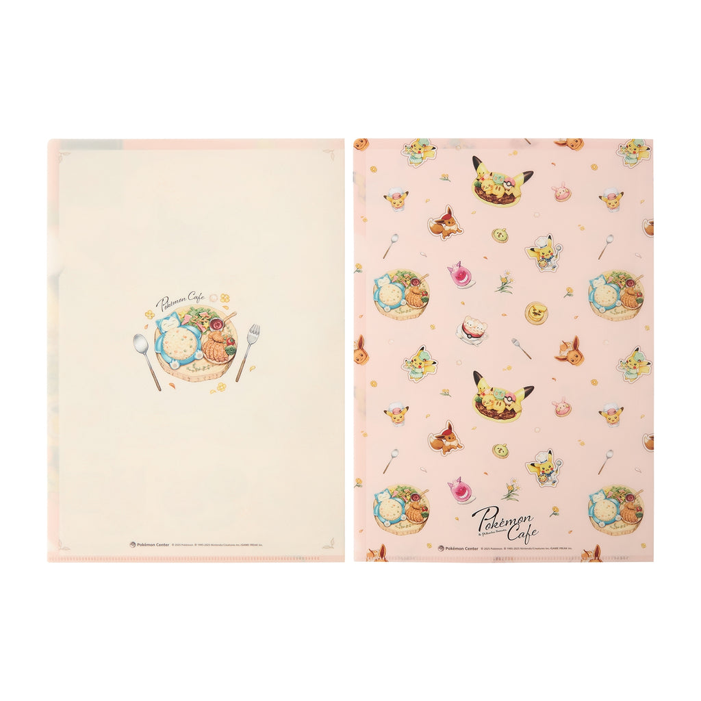 Set of 2 A4 clear files Pokémon Cafe & Pikachu Sweets
