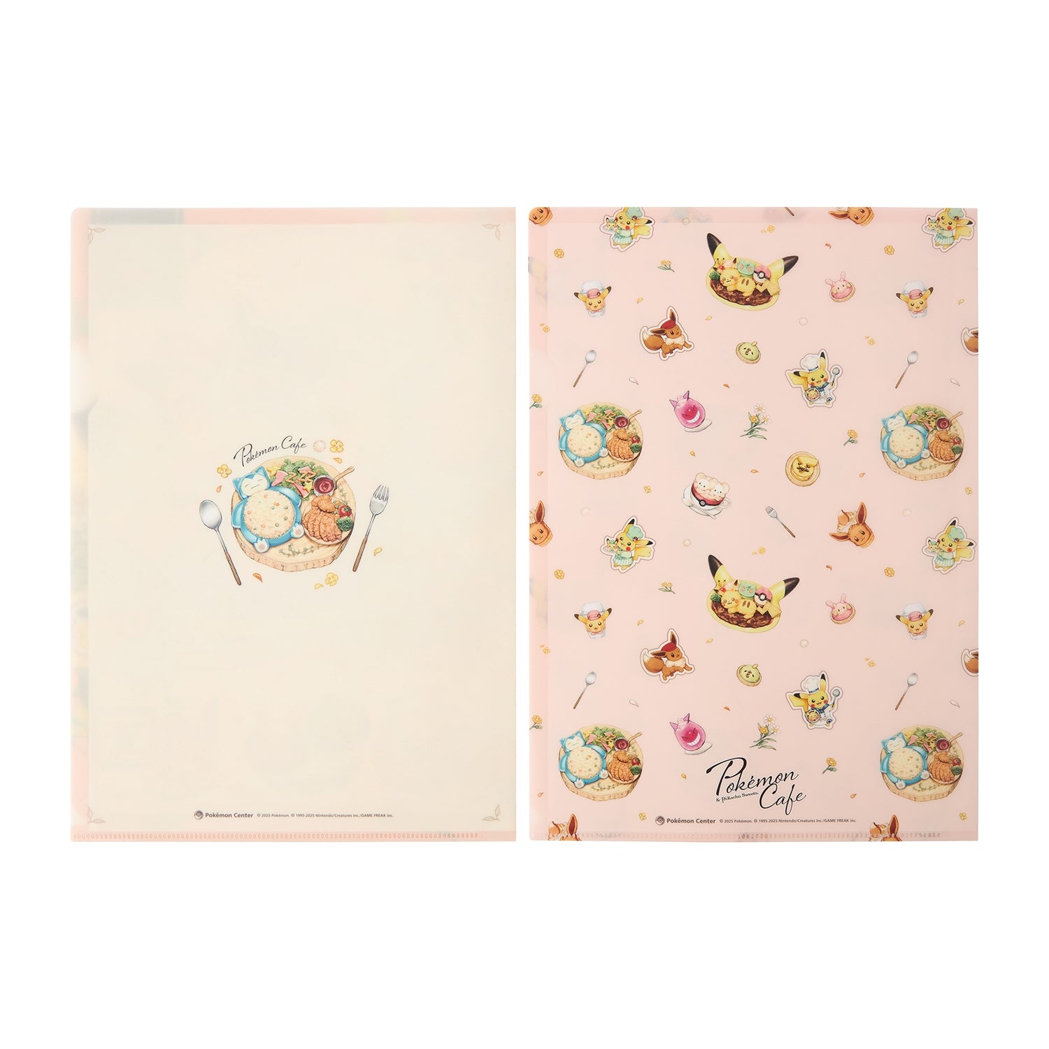 Set of 2 A4 clear files Pokémon Cafe & Pikachu Sweets