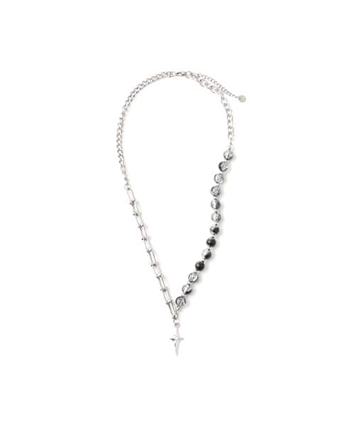 atmos pink Asymmetry Mix Chain Necklace