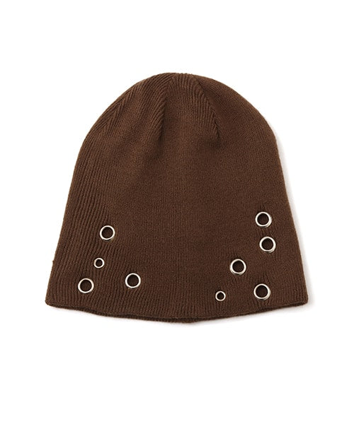 atmos Pink Eyelet Beanie with eyelet details, from Japan