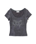 atmos pink Lace Print T-shirt with unique design from Japan