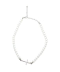 atmos pink Cross & Pearl Necklace