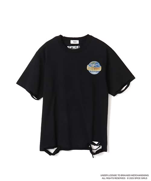 atmos pink x SPICE GIRLS Damage T-shirt with unique design from Japan