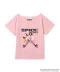atmos pink x SPICE GIRLS One Shoulder T-shirt with unique design from Japan