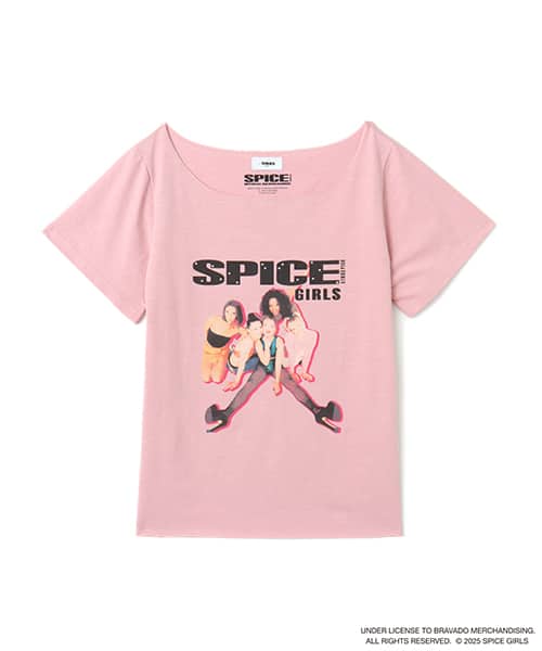 atmos pink x SPICE GIRLS One Shoulder T-shirt with unique design from Japan