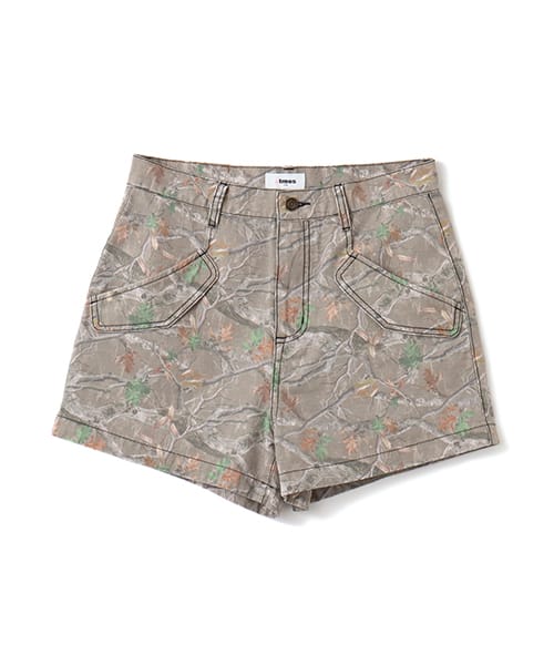 atmos pink Real Tree Camouflage Shorts with unique camo print, from Japan