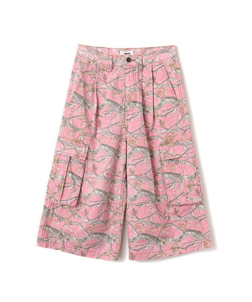 atmos pink Real Tree Camouflage Bermuda Pants from Japan, authentic streetwear sneakers