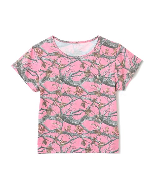 atmos pink Real Tree Camouflage T-Shirt with unique camo design from Japan