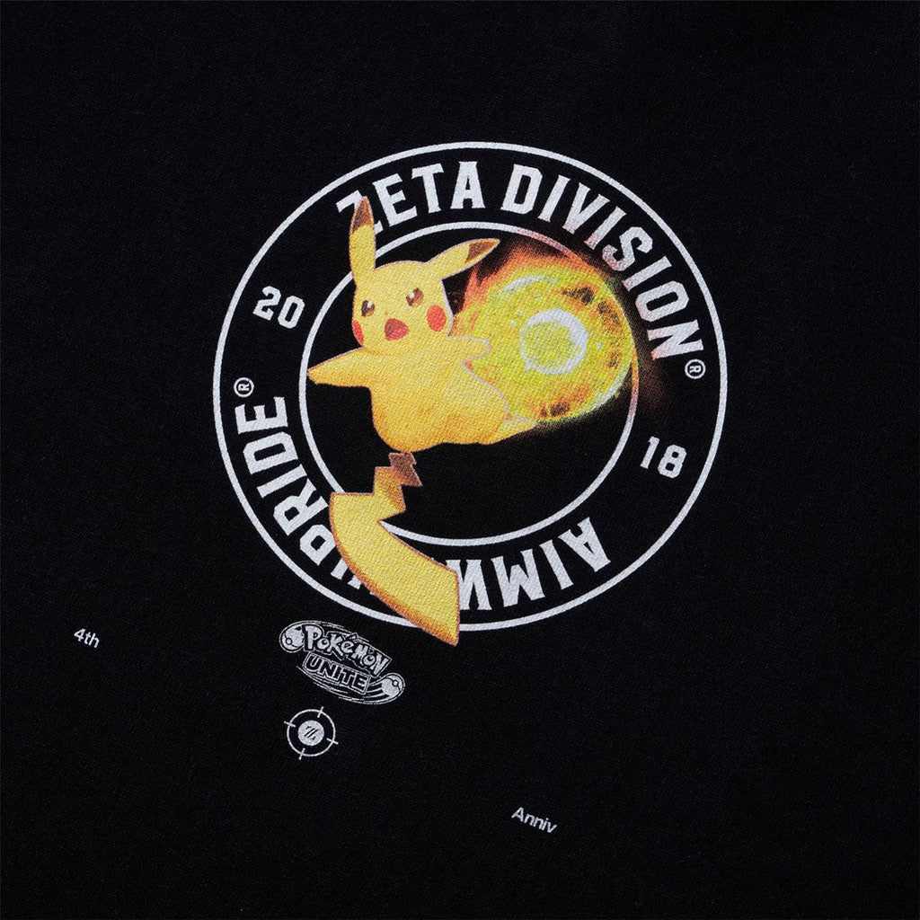 Pokémon UNITE × ZETA DIVISION TEE Pikachu / BLACK L