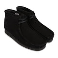 Clarks Wallabee Boot Black from Japan, side view of authentic sneakers