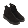 Clarks Trek Wedge Bt black side view boots from Japan