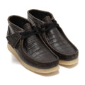 Clarks Wallabee Boot Black Croc Distressed from Japan, rare sneakers with unique design