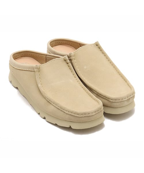 Clarks Wallabee Slip Sneakers with unique lacing system from Japan
