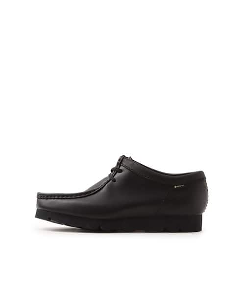 CLARKS Wallabee GTX Sneakers with brown leather and white sole from Japan