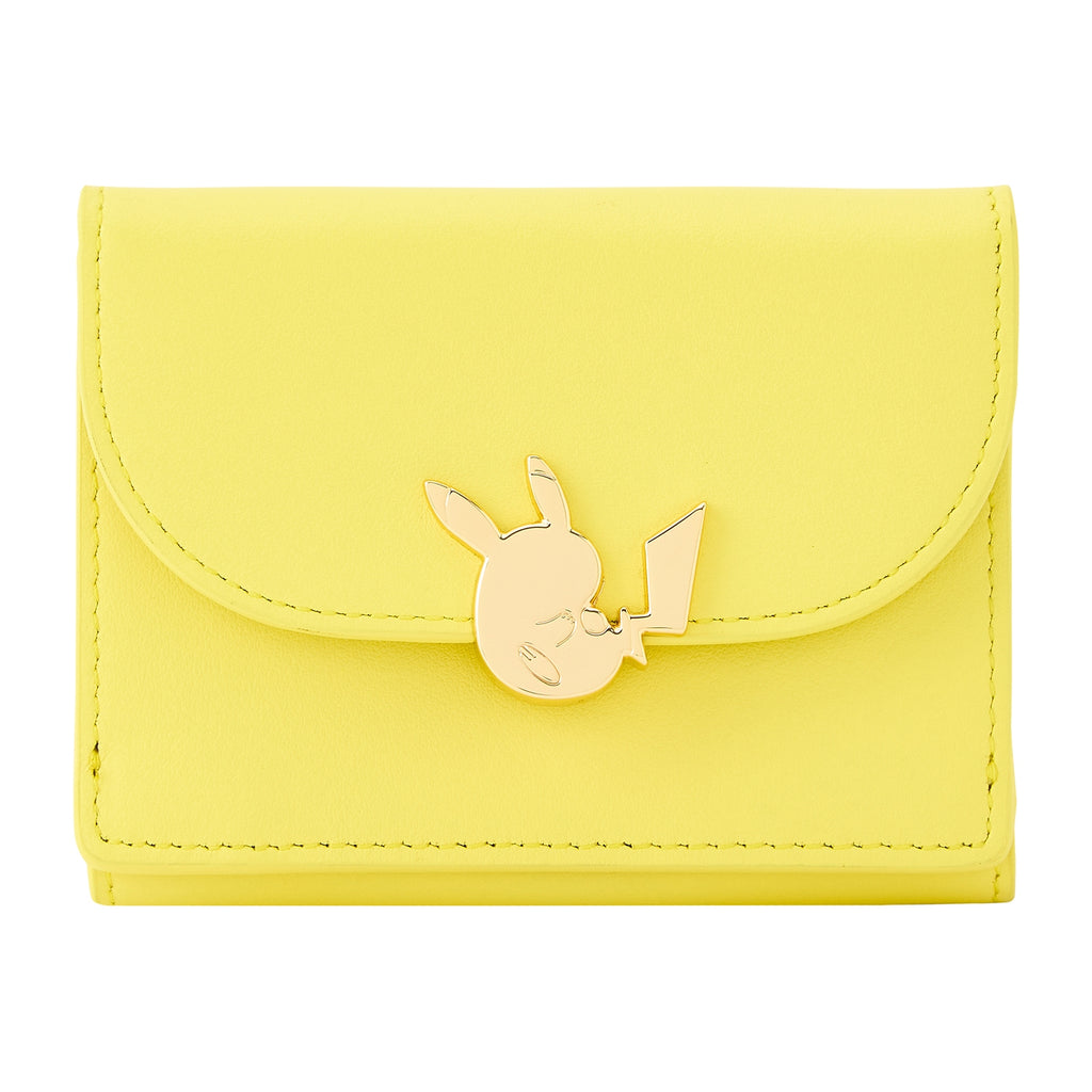 Genuine leather tri-fold wallet Pikachu