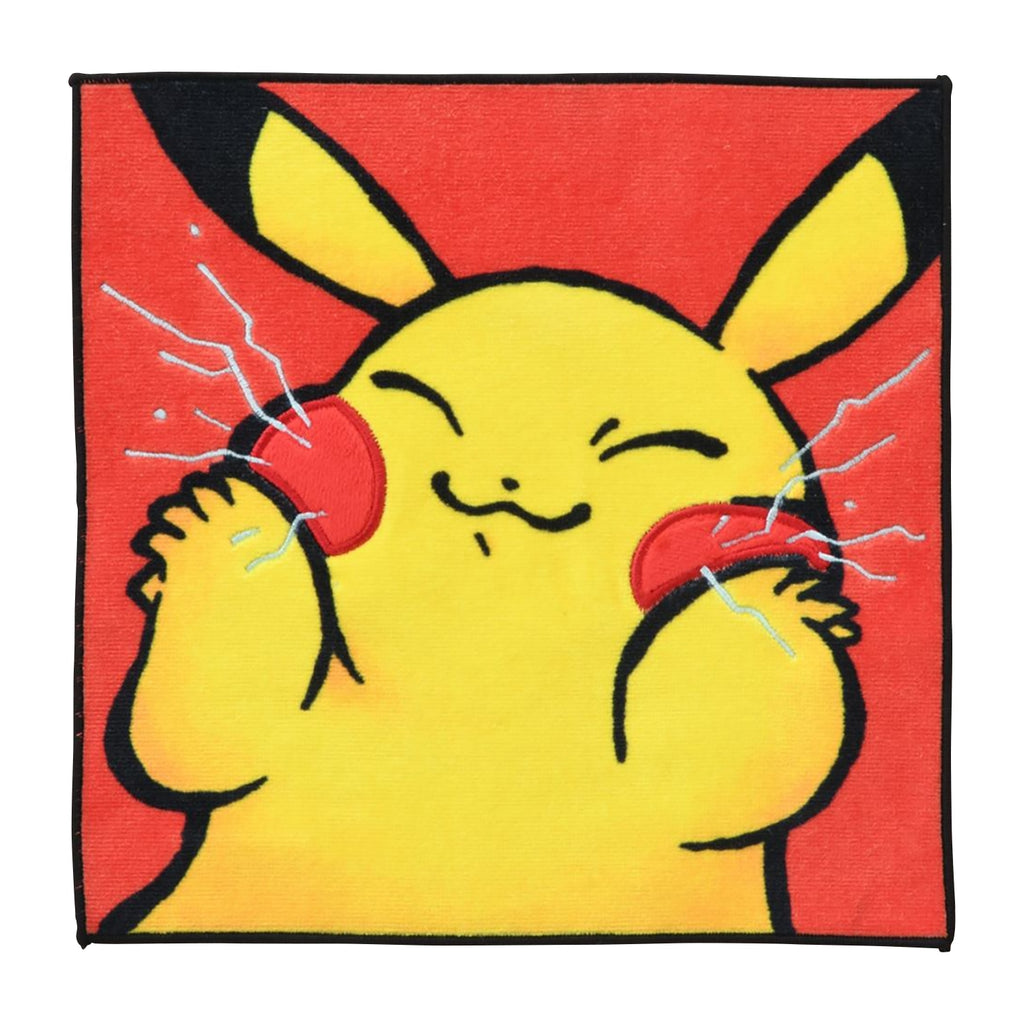 Pikachu hand towel with cute face from Japan