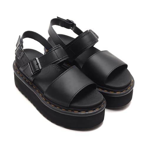 Dr.Martens QUAD ZEBRILUS VOSS QUAD BLACK HYDRO LEATHER Sneakers from Japan, black leather with unique design