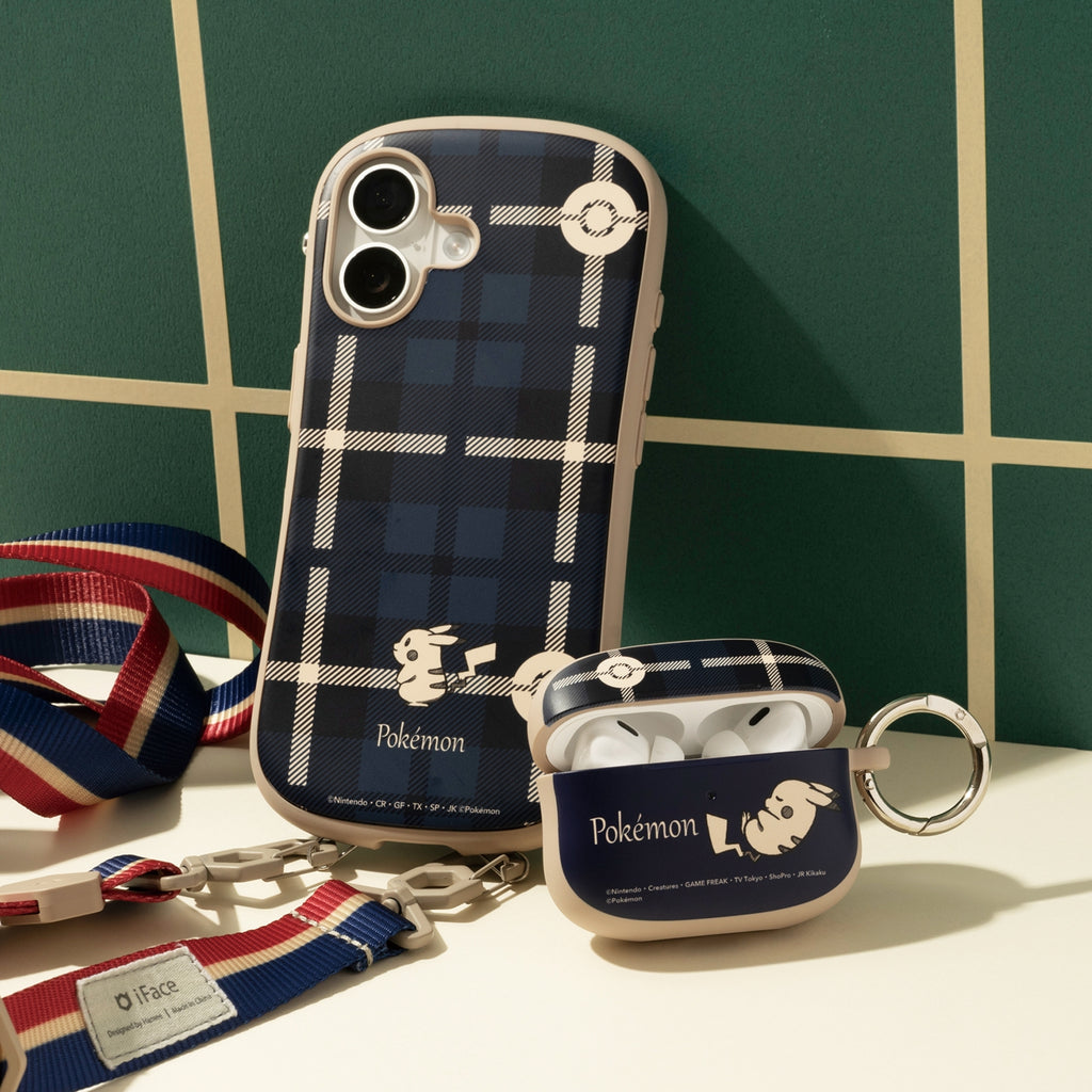 [iPhone 15 only] iFace First Class case (check/navy)