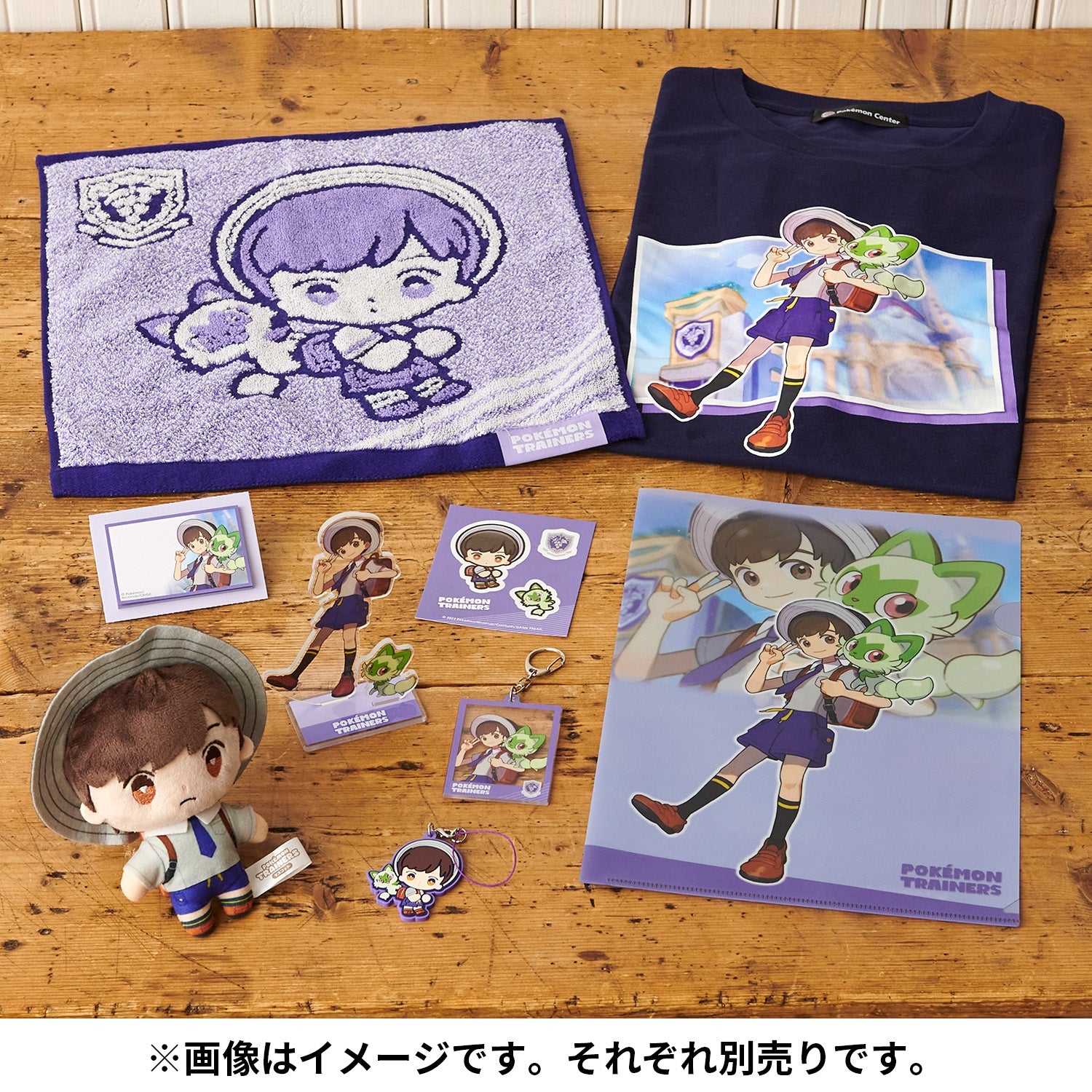 Pokémon Trainers Haruto & Nyaoha Guest Towel with Japanese packaging, authentic collectible from Japan