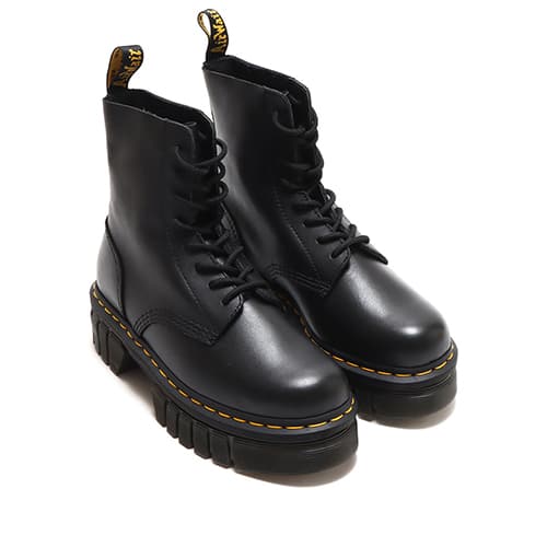 Dr.Martens Audrick 8-Eye Boot Black Nappa Lux, black boots with 8 eyelets from Japan