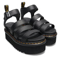 Dr.Martens QUAD ZEBRILUS BLAIRE QUAD BLACK HYDRO LEATHER Sneakers with unique zebra print from Japan