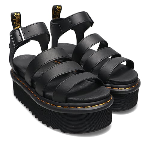 Dr.Martens QUAD ZEBRILUS BLAIRE QUAD BLACK HYDRO LEATHER Sneakers with unique zebra print from Japan