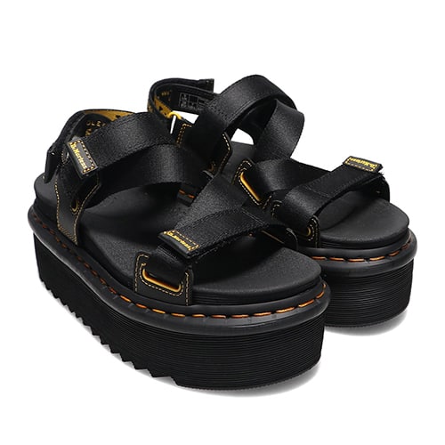 Dr.Martens QUAD ZEBRILUS KIMBER BLACK WEBBING+HYDRO LEATHER Sneakers from Japan, featuring black webbing and hydro leather de