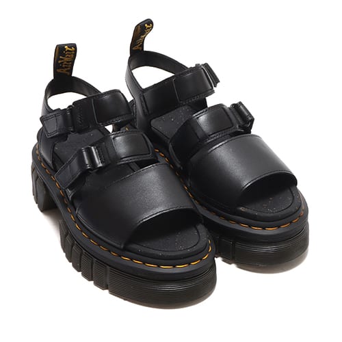 Dr.Martens Ricki 3-strap sandal in black nappa lux from Japan, exclusive streetwear design