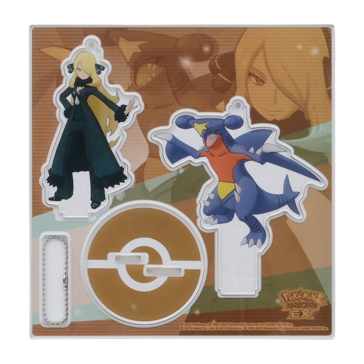 Pokemon Trainer Cynthia keychain figure with salon design from Japan