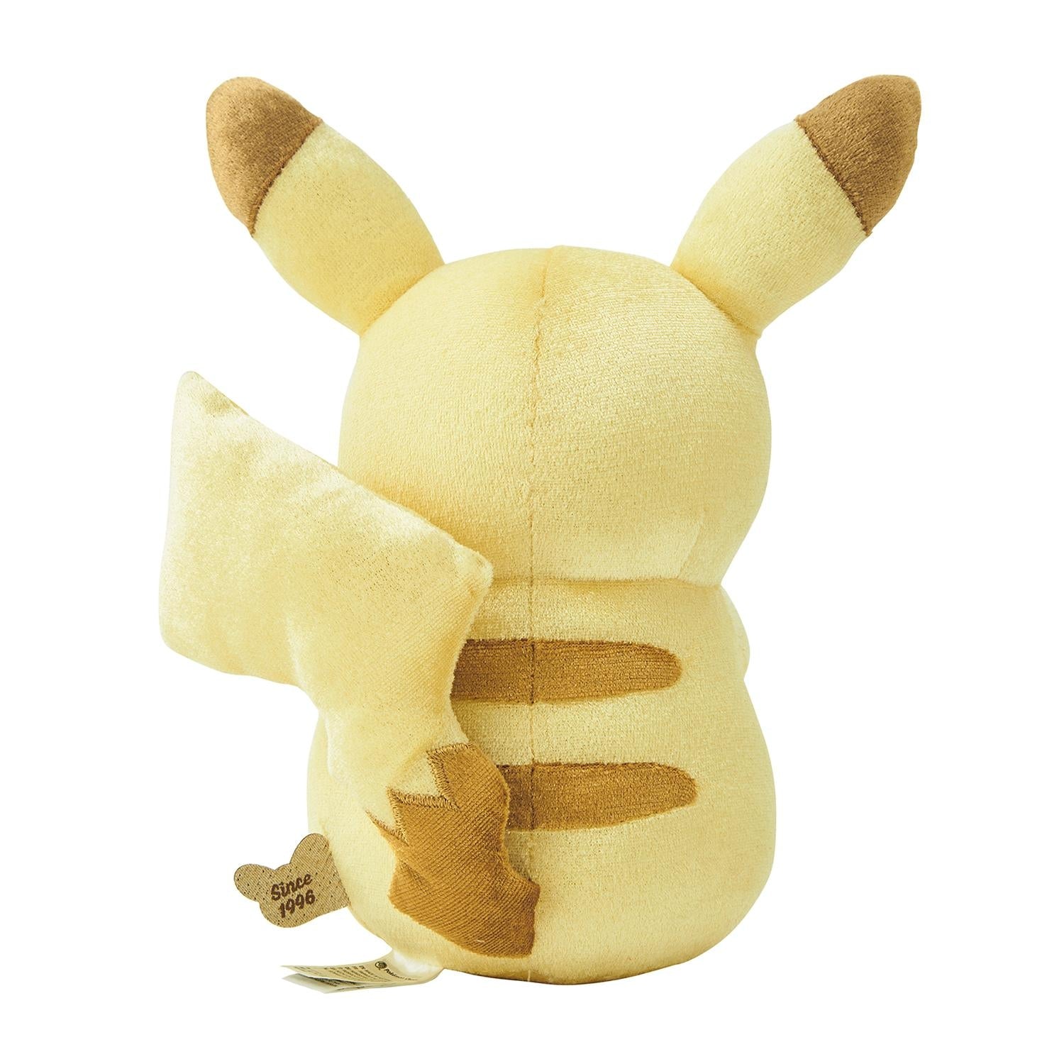 Close-up of Shiny Pikachu 30th Anniversary Plush, Japan-made, high-quality materials