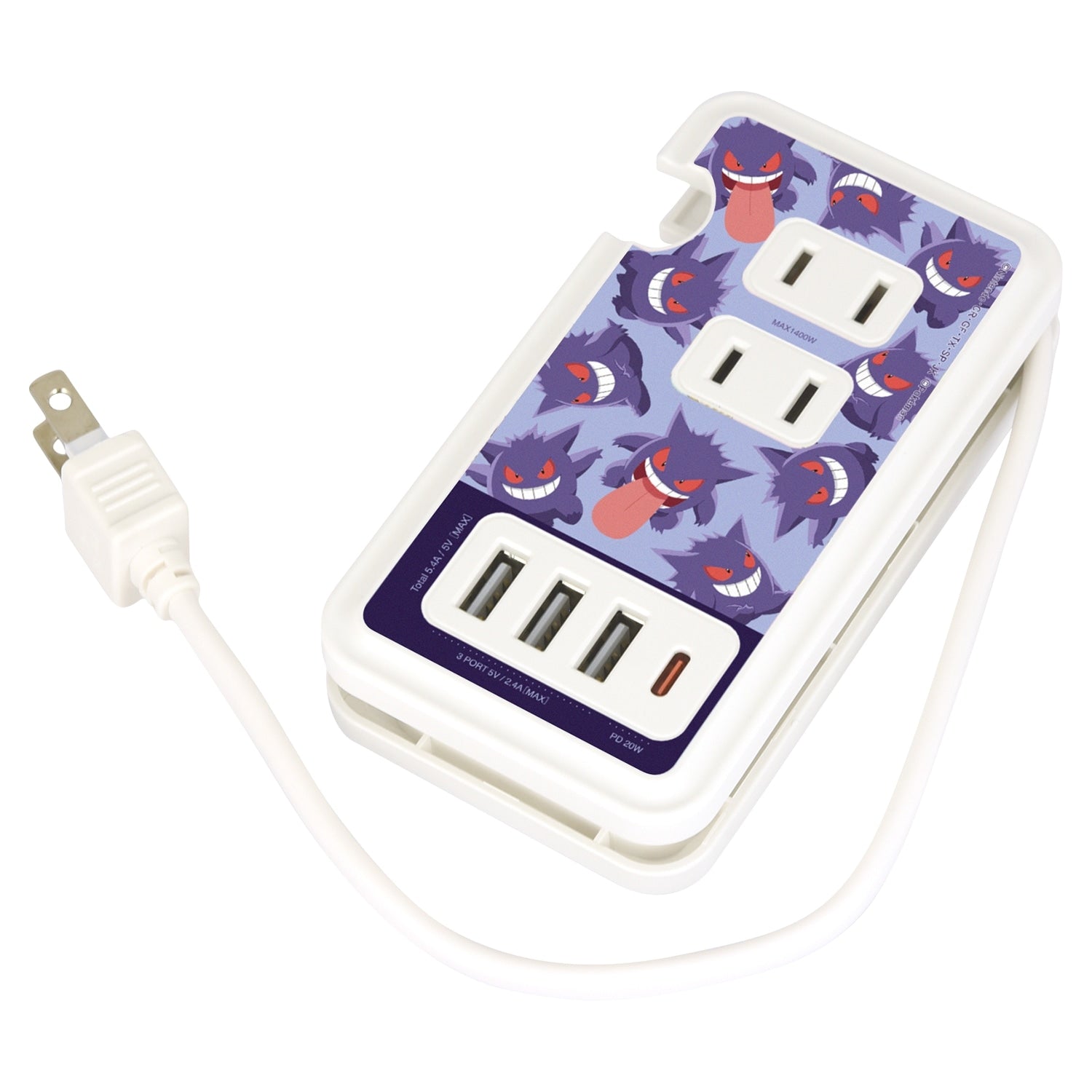 AC tap Gengar with USB/USB Type-C