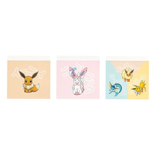 Mini Memo Set Eevee Evolution with colorful Eevee artwork from Japan