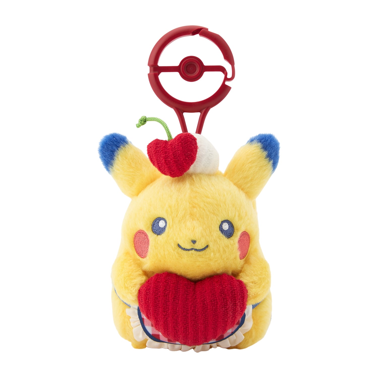 Pikachu Diner plushie from Japan, cute mascot with heart vendor design