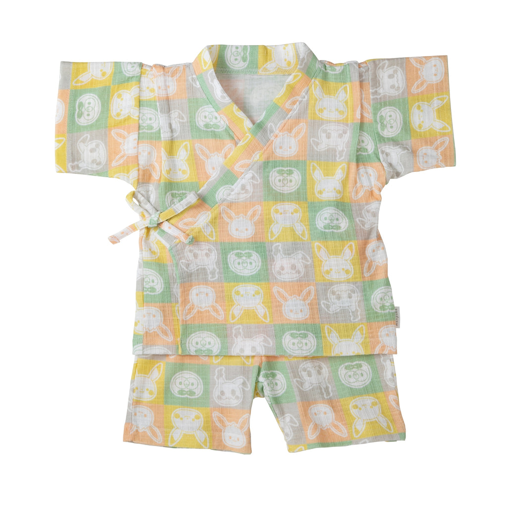 Monpoke Monpoke checkered pattern jinbei suit 90