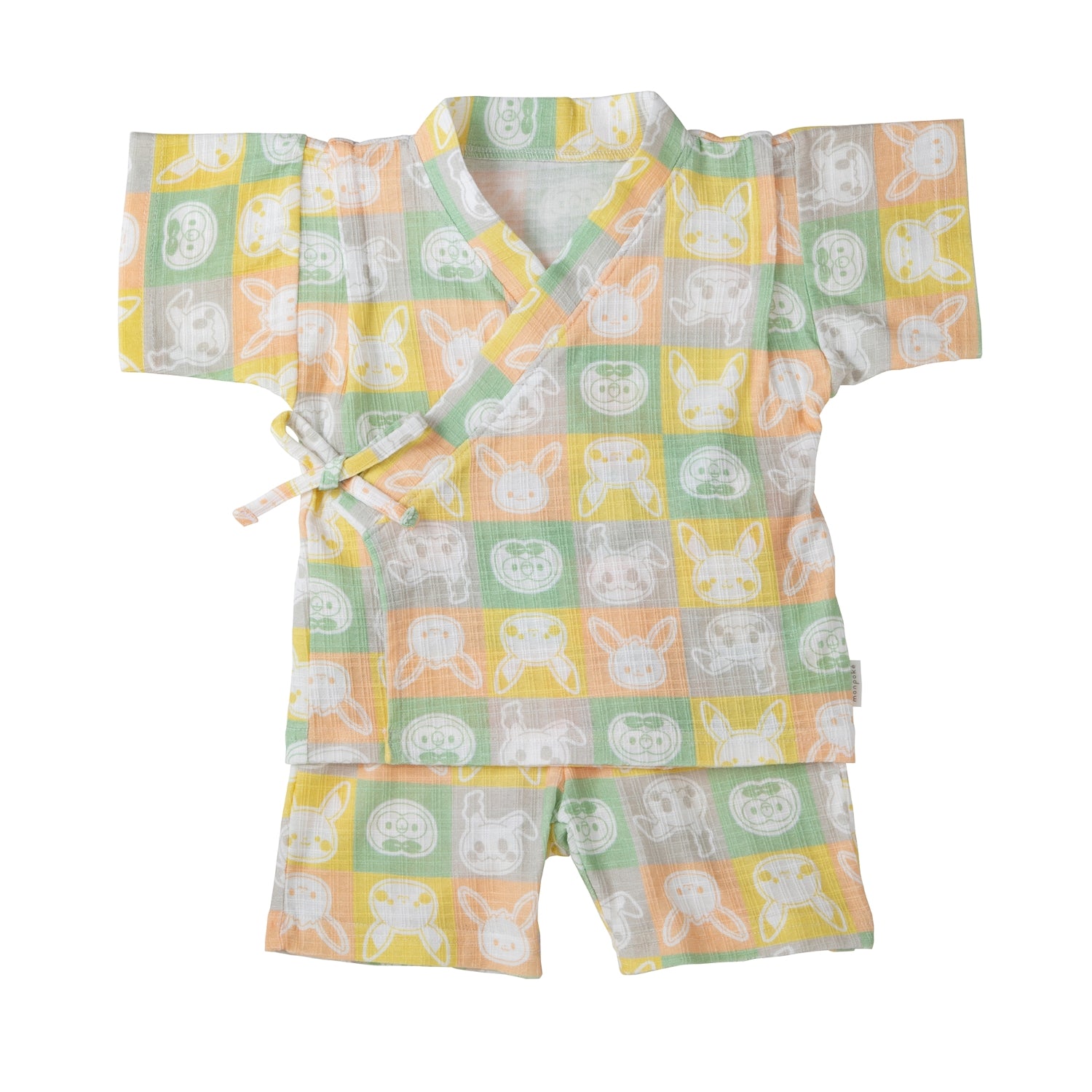 Monpoke Monpoke checkered pattern jinbei suit 90