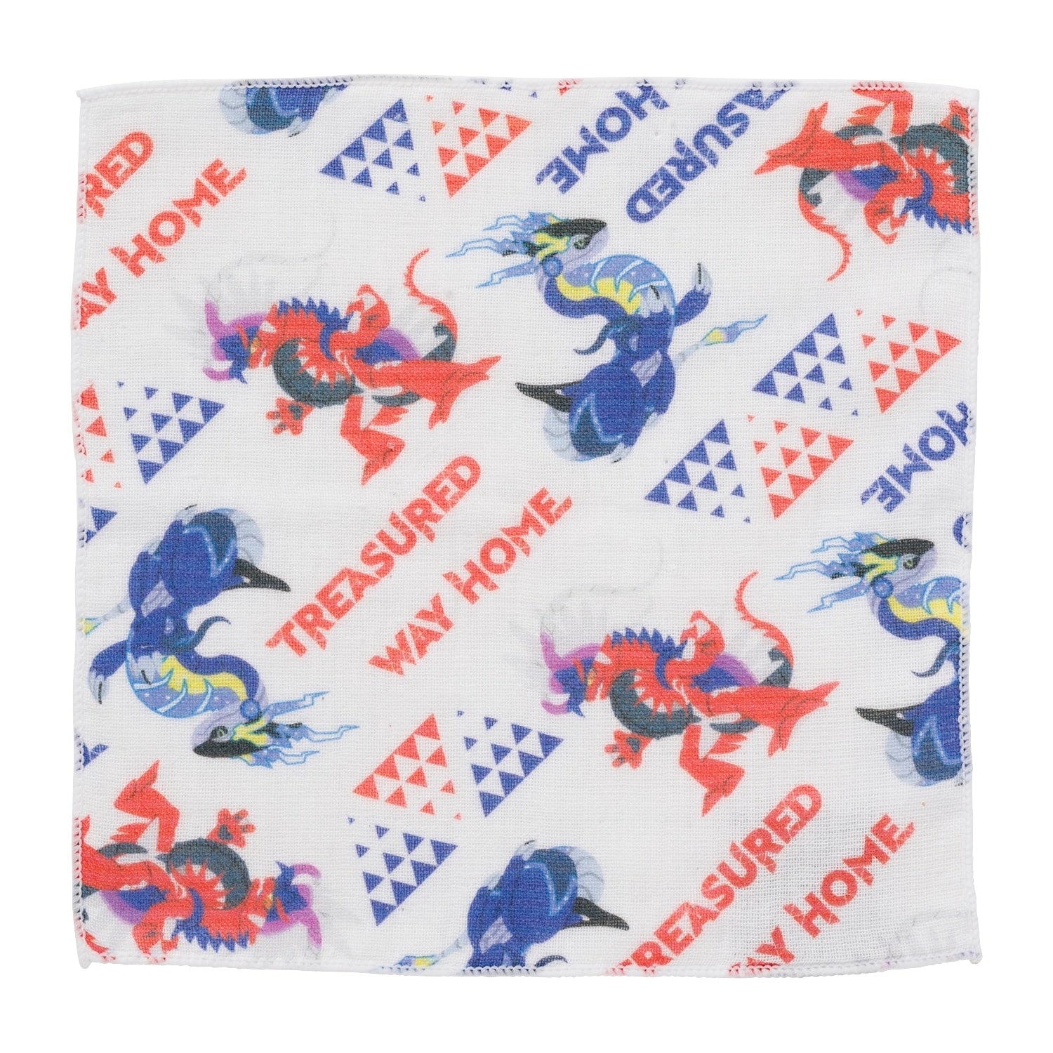Pokemon Hand Towel TREASURED WAY HOME all over pattern from Japan, vibrant colors