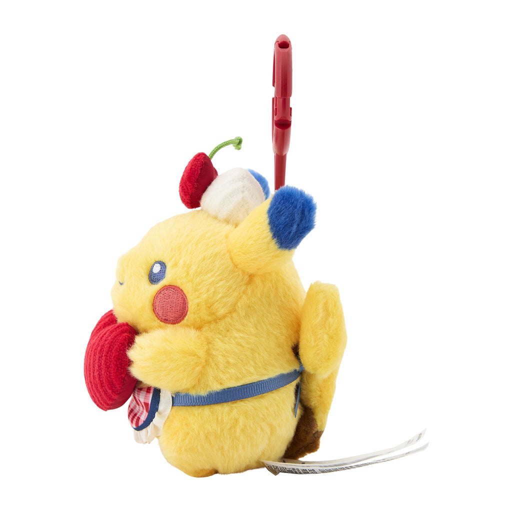 Pikachu Diner mascot plushie, adorable heart-shaped vendor from Japan