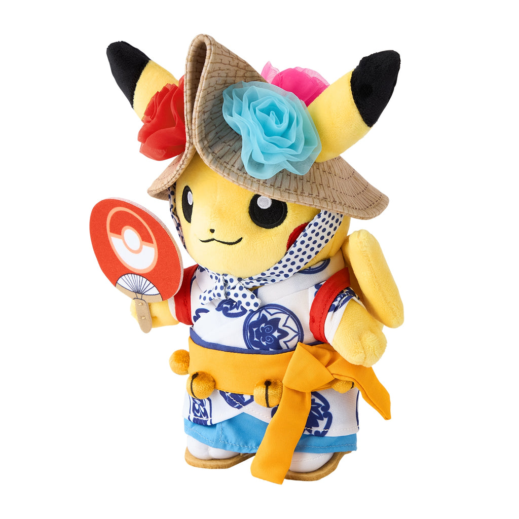 Authentic Japanese Pikachu Plush with Nebuta Festival design